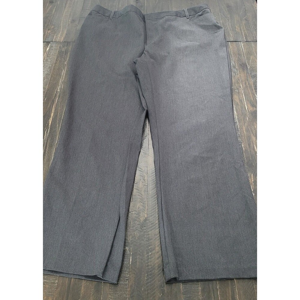 New St. John's Bay Women's Bi-Stretch Pants Charcoal Heather 24W Business Casual - Picture 2 of 11